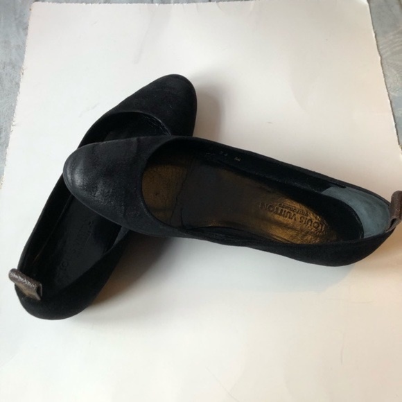 L O U I S V I T T O N Suede Ballerina Shoes - Picture 1 of 14